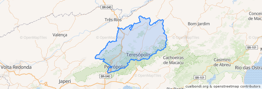 Mapa de ubicacion de Região Geográfica Imediata de Petrópolis.