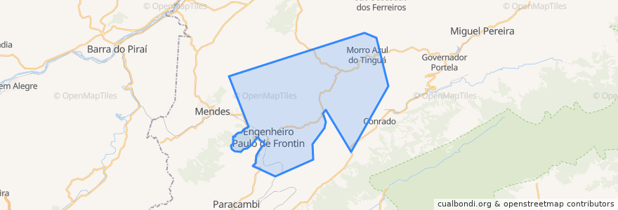 Mapa de ubicacion de Engenheiro Paulo de Frontin.