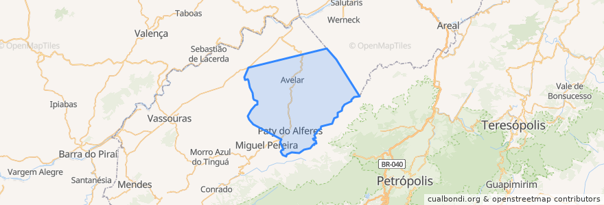 Mapa de ubicacion de Paty do Alferes.