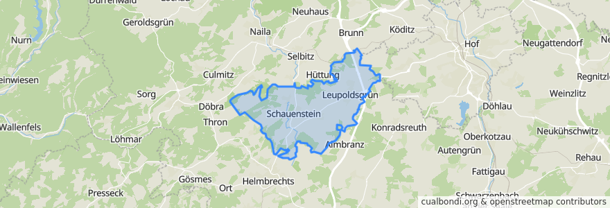 Mapa de ubicacion de Schauenstein.