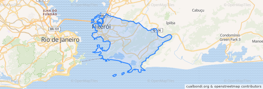 Mapa de ubicacion de Niterói.