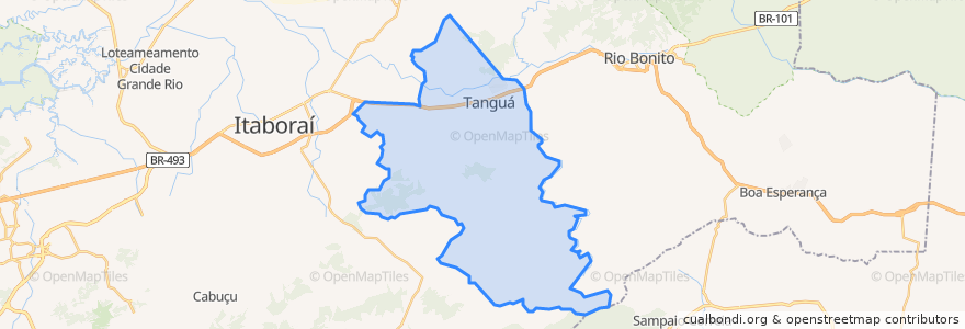 Mapa de ubicacion de Tanguá.