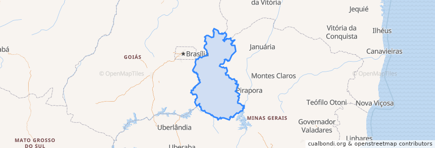 Mapa de ubicacion de Região Geográfica Intermediária de Patos de Minas.