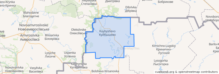 Mapa de ubicacion de Куйбышевское сельское поселение.