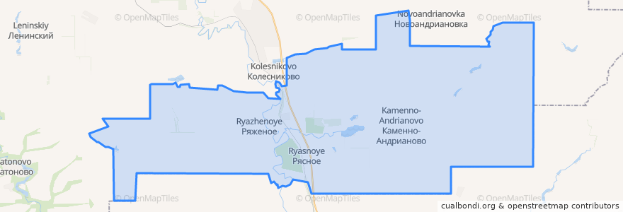 Mapa de ubicacion de Ряженское сельское поселение.