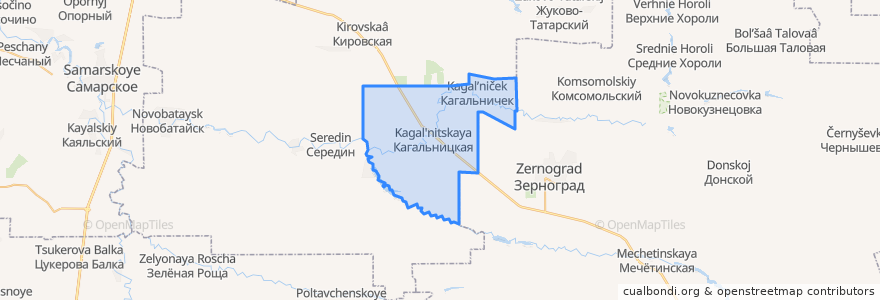 Mapa de ubicacion de Кагальницкое сельское поселение.