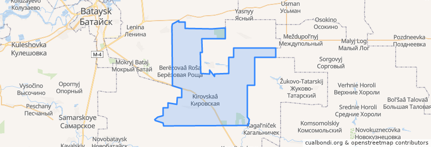 Mapa de ubicacion de Кировское сельское поселение.