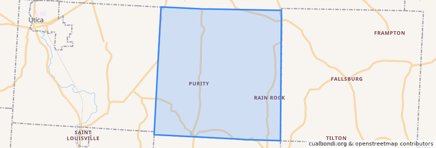 Mapa de ubicacion de Eden Township.