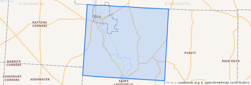 Mapa de ubicacion de Washington Township.