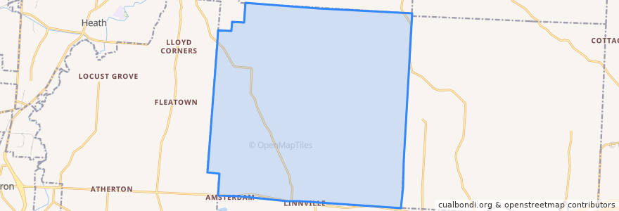 Mapa de ubicacion de Franklin Township.