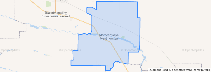 Mapa de ubicacion de Мечётинское сельское поселение.