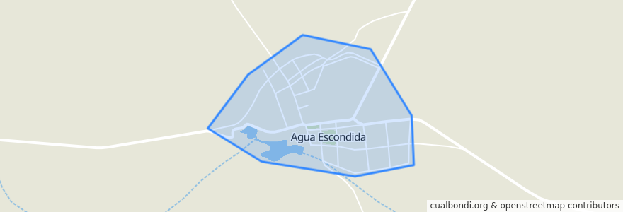 Mapa de ubicacion de Agua Escondida.