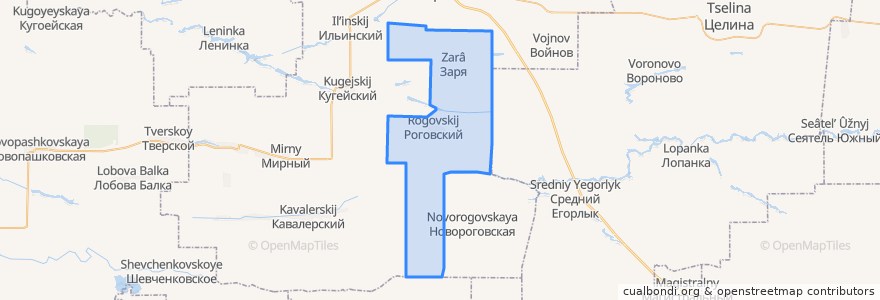 Mapa de ubicacion de Роговское сельское поселение.