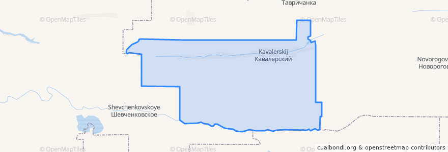 Mapa de ubicacion de Кавалерское сельское поселение.