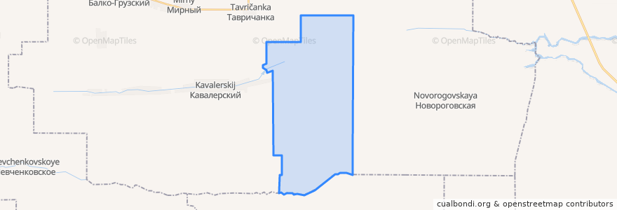 Mapa de ubicacion de Шаумяновское сельское поселение.