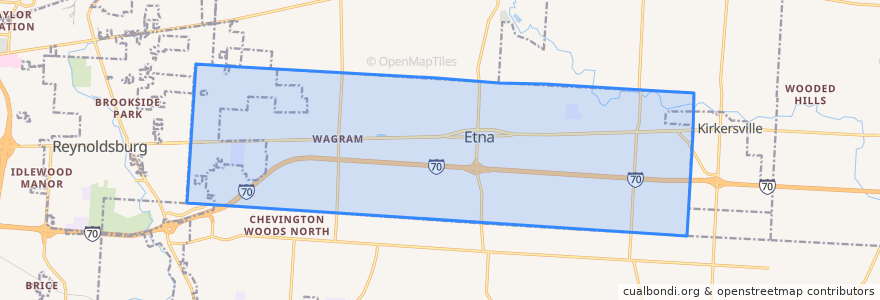 Mapa de ubicacion de Etna Township.