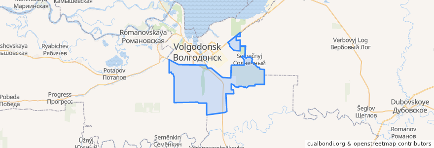 Mapa de ubicacion de Добровольское сельское поселение.