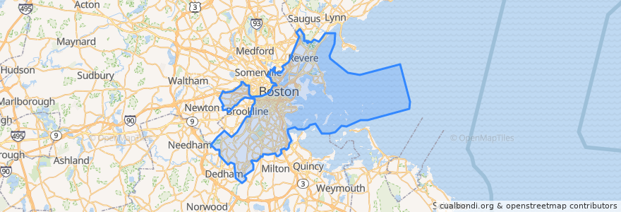 Mapa de ubicacion de Suffolk County.