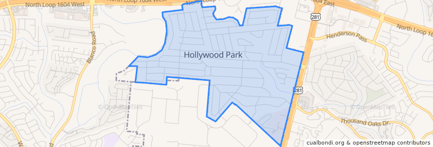 Mapa de ubicacion de Hollywood Park.
