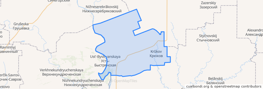 Mapa de ubicacion de Почтовское сельское поселение.