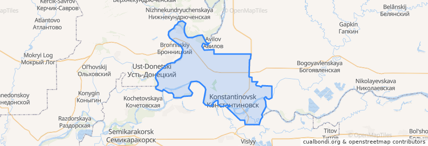 Mapa de ubicacion de Константиновское городское поселение.