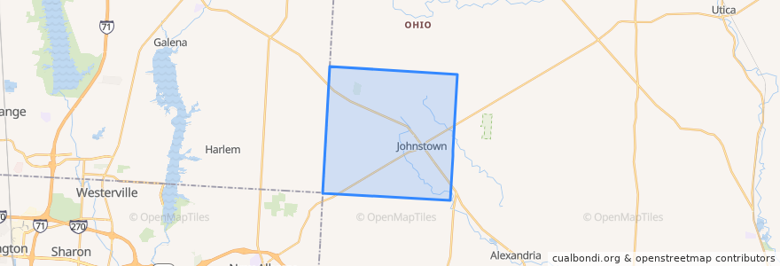 Mapa de ubicacion de Monroe Township.