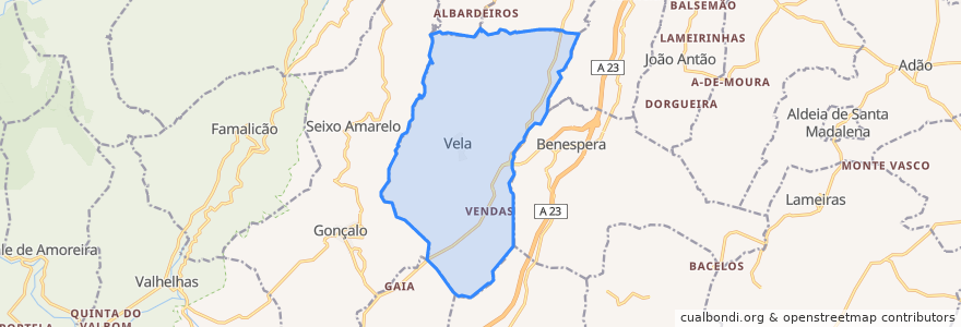 Mapa de ubicacion de Vela.