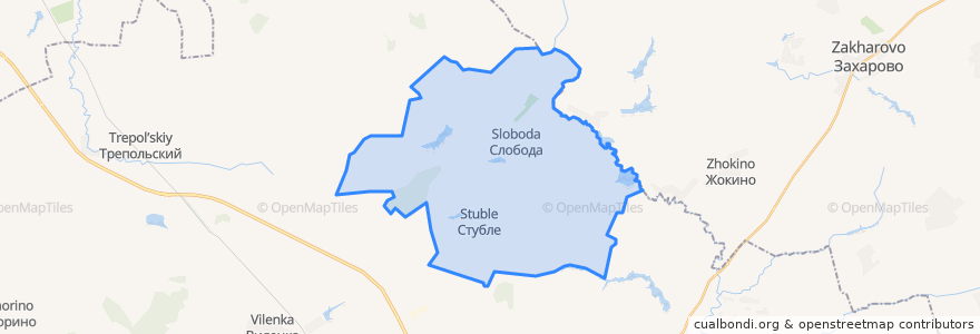 Mapa de ubicacion de Новопанское сельское поселение.