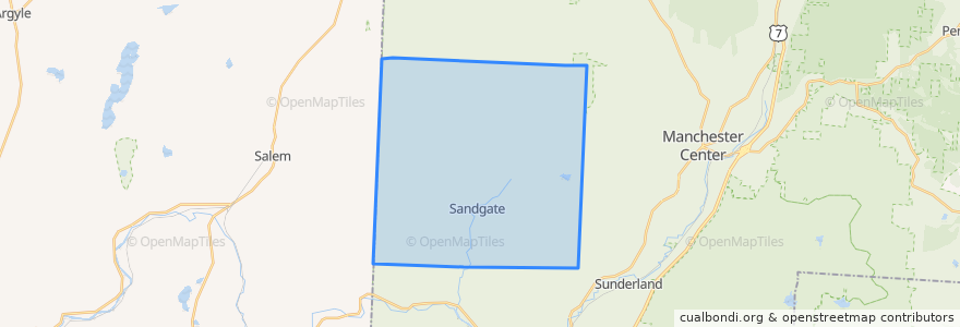 Mapa de ubicacion de Sandgate.
