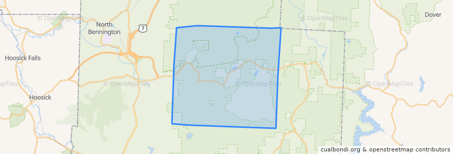 Mapa de ubicacion de Woodford.