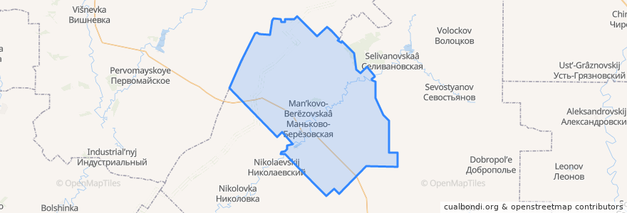 Mapa de ubicacion de Маньково-Берёзовское сельское поселение.