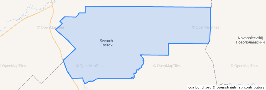 Mapa de ubicacion de Светочниковское сельское поселение.