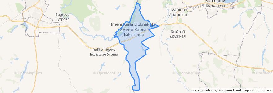 Mapa de ubicacion de городское поселение имени Карла Либкнехта.