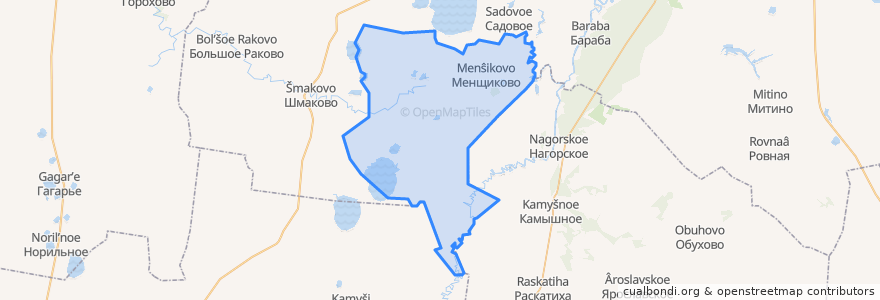 Mapa de ubicacion de Менщиковский сельсовет.