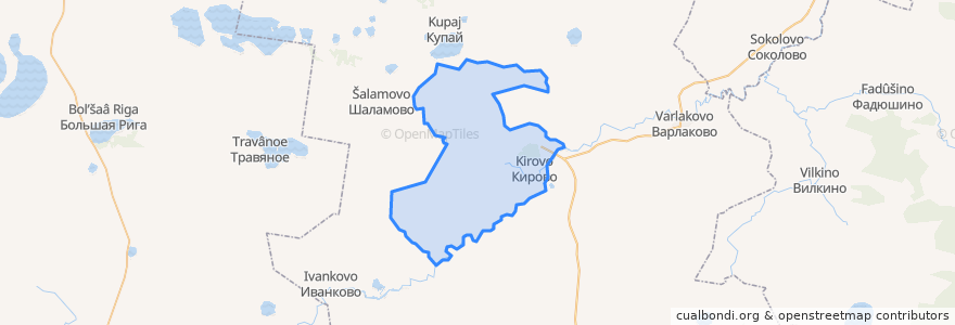 Mapa de ubicacion de Кировский сельсовет.
