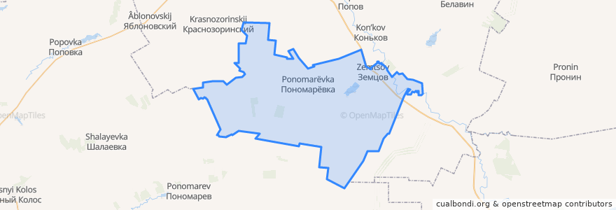 Mapa de ubicacion de Земцовское сельское поселение.