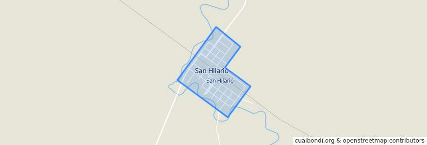 Mapa de ubicacion de San Hilario.