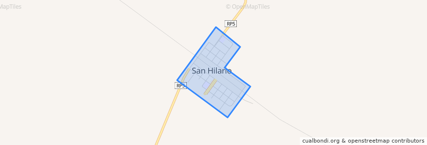 Mapa de ubicacion de San Hilario.