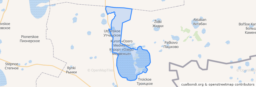 Mapa de ubicacion de Курортный сельсовет.