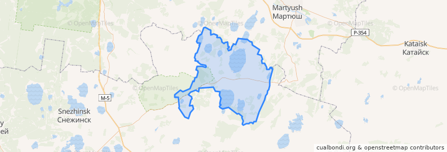 Mapa de ubicacion de Багарякское сельское поселение.