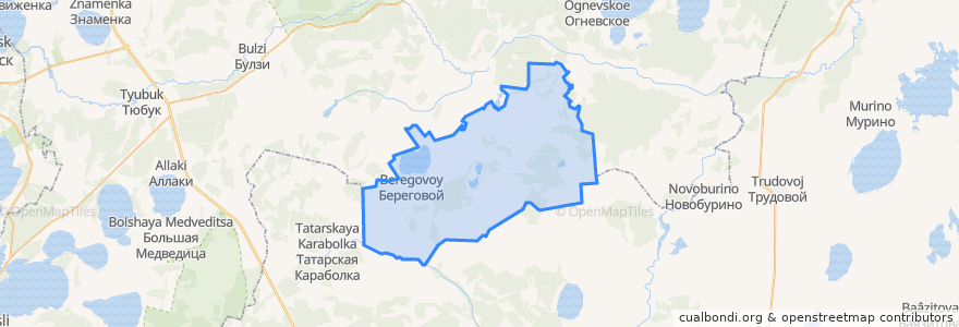 Mapa de ubicacion de Береговое сельское поселение.