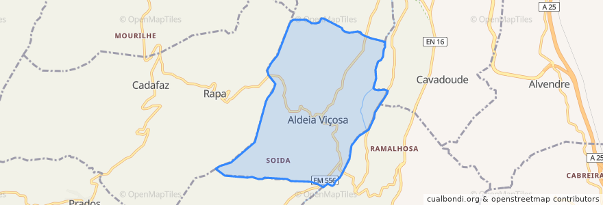 Mapa de ubicacion de Aldeia Viçosa.