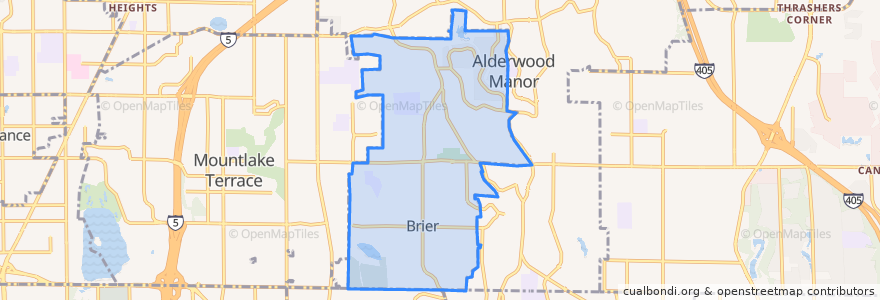 Mapa de ubicacion de Brier.