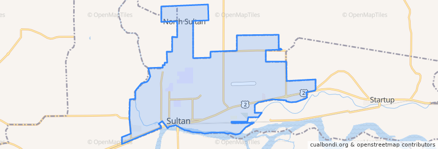 Mapa de ubicacion de Sultan.