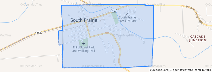 Mapa de ubicacion de South Prairie.