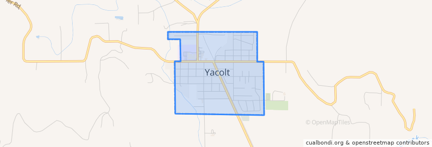 Mapa de ubicacion de Yacolt.