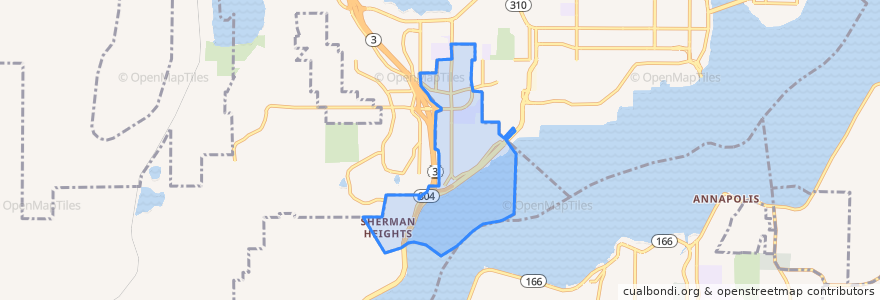 Mapa de ubicacion de Navy Yard City.