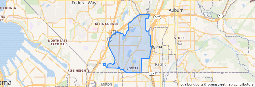 Mapa de ubicacion de Lakeland South.