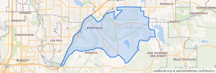Mapa de ubicacion de Lake Morton-Berrydale.