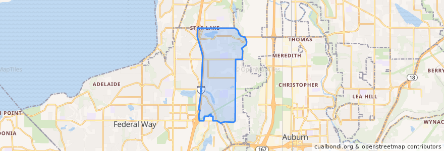 Mapa de ubicacion de Lakeland North.